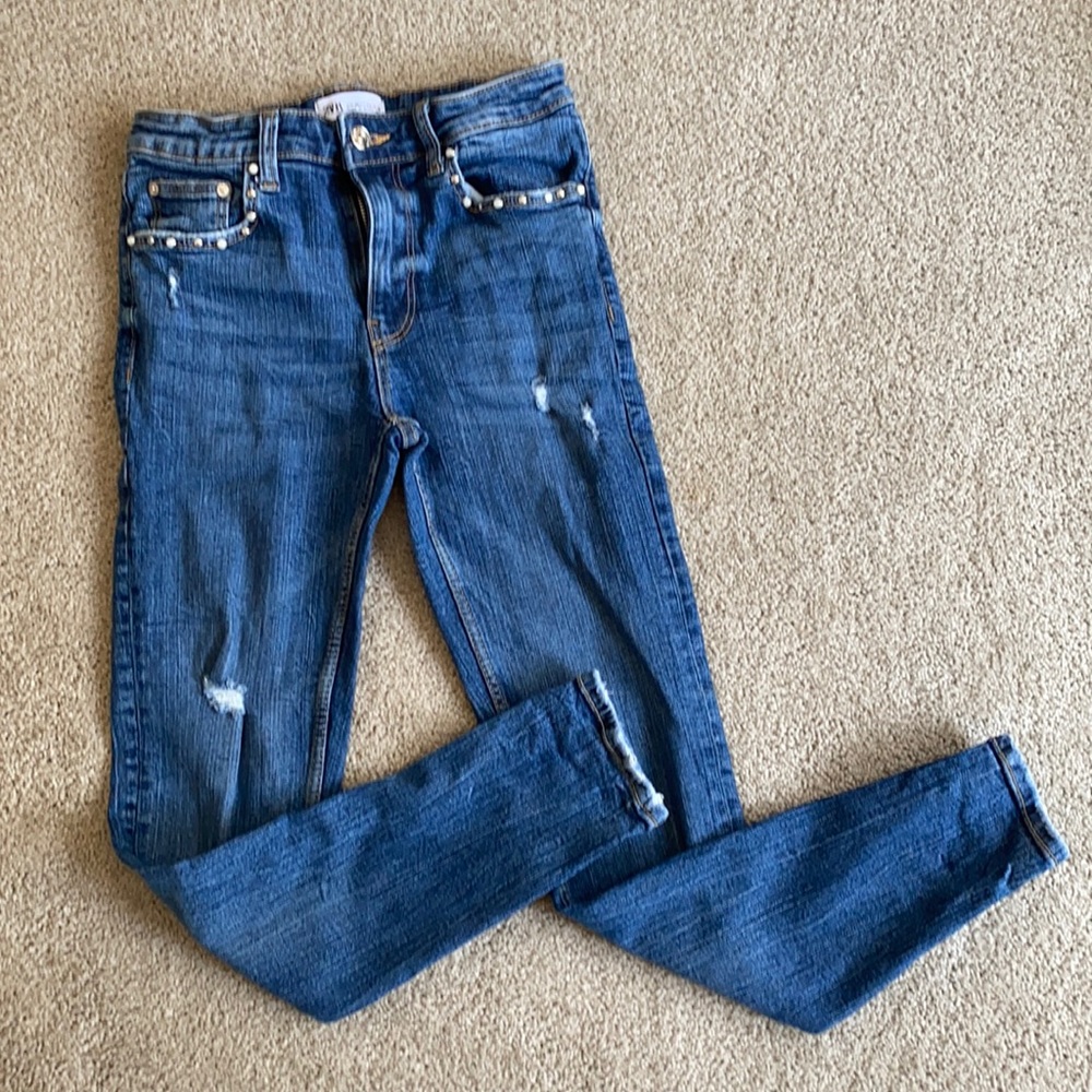 Zara High Waisted Skinny Jeans